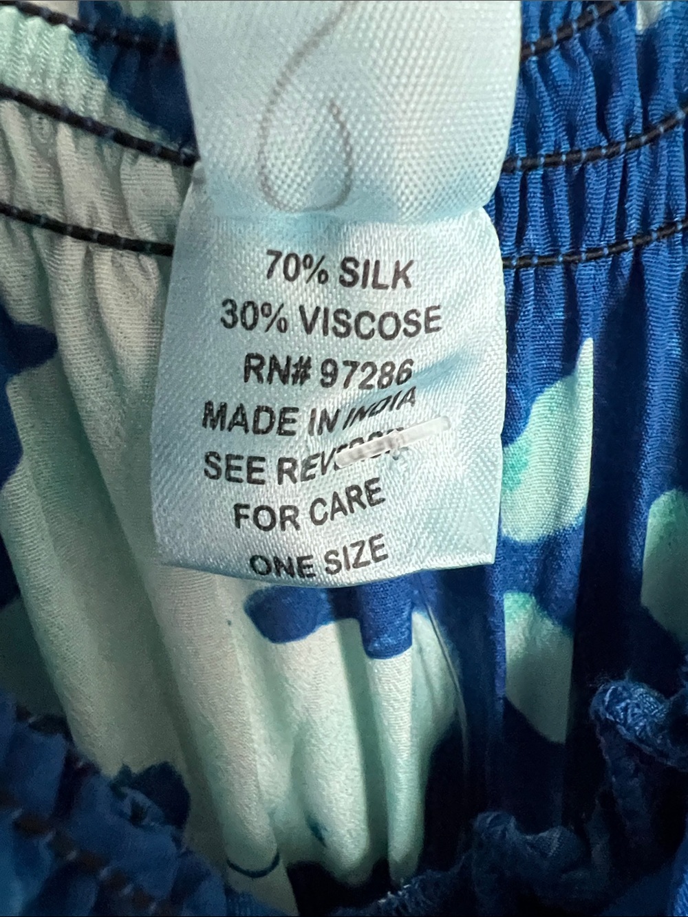 Nauria | Silk Blue Aqua Tropical Floral Ruffle Womenâs Maxi Dress NWT One Size - Picture 4 of 17